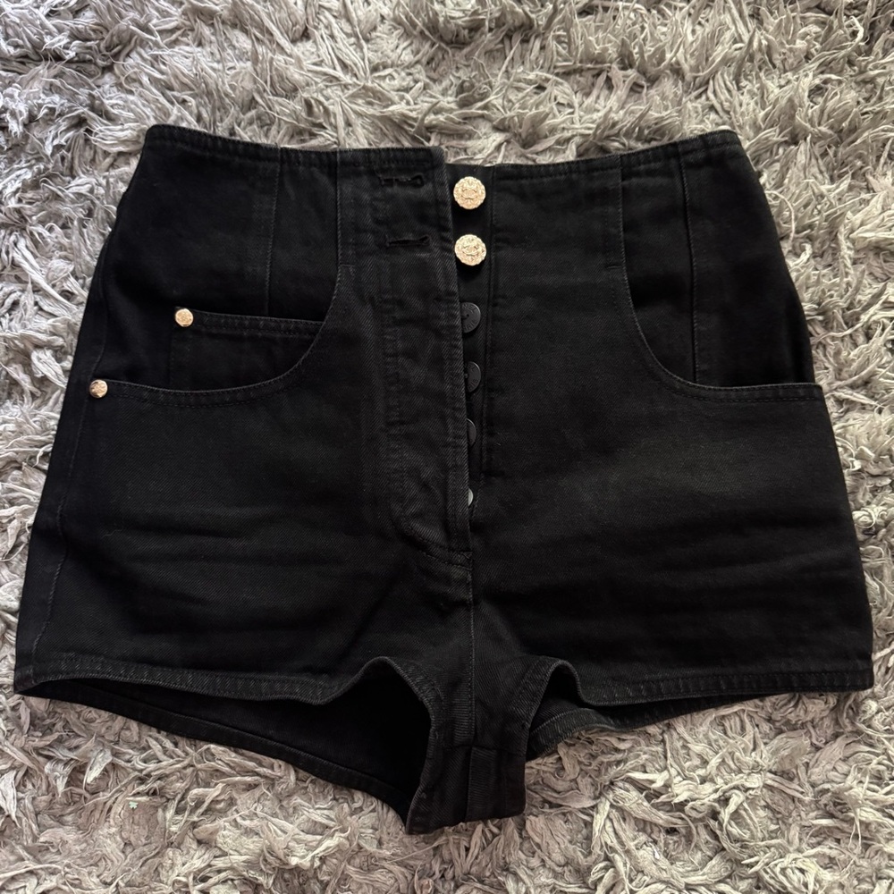 CHANEL Black High Waist Women's Shorts